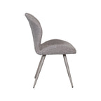 Eetkamerstoel Silly - Mushroom - Boucle - Taupe Metalen Frame