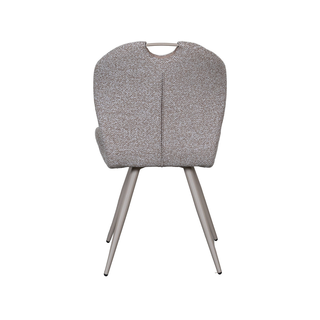 Eetkamerstoel Silly - Mushroom - Boucle - Taupe Metalen Frame