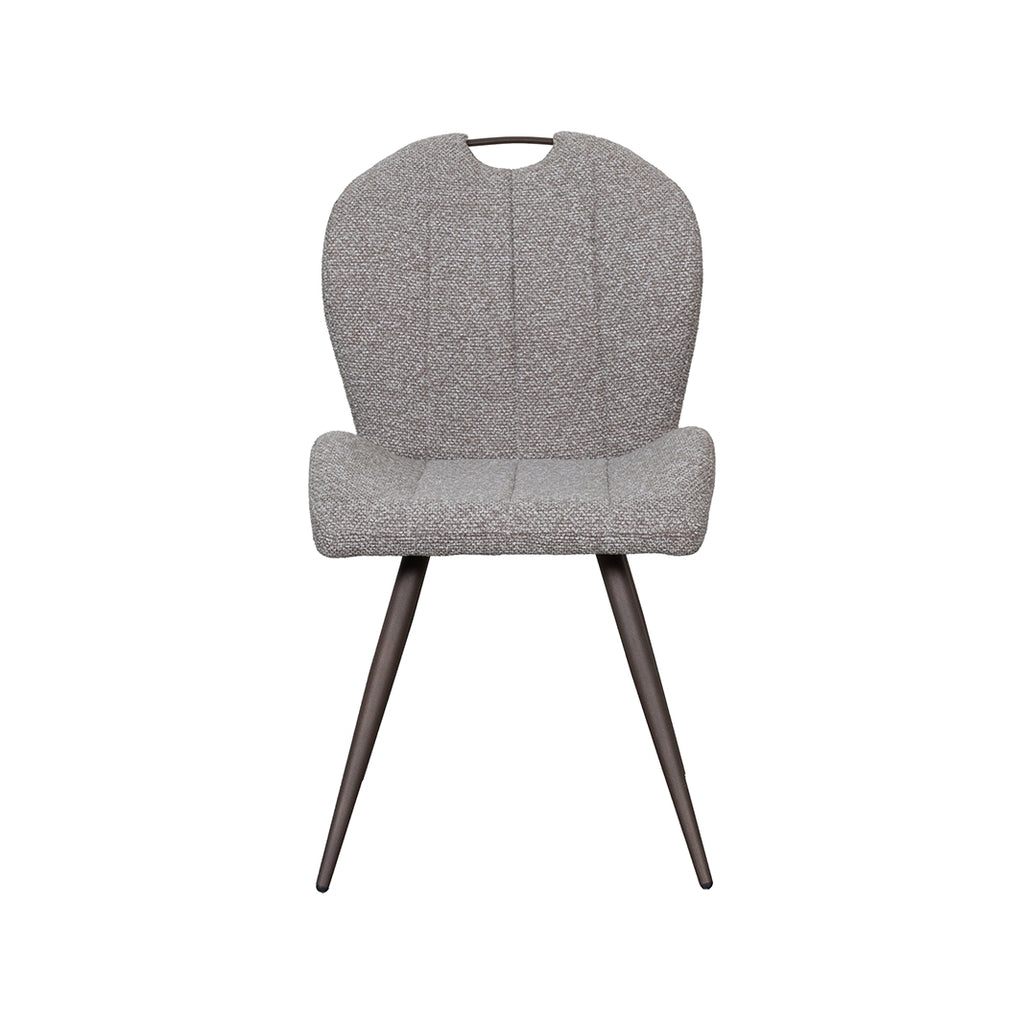Eetkamerstoel Silly - Mushroom - Boucle - Brons Metalen Frame