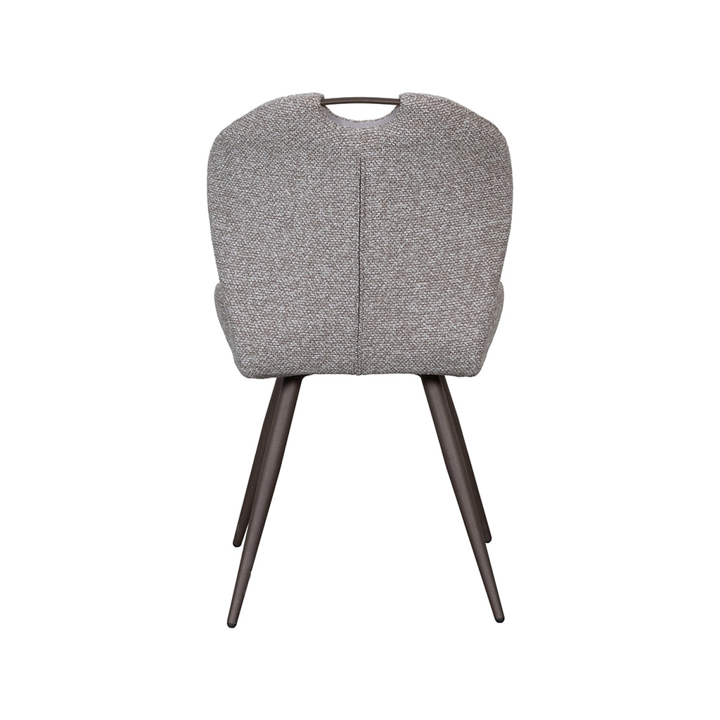 Eetkamerstoel Silly - Mushroom - Boucle - Brons Metalen Frame