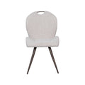 Eetkamerstoel Silly - Naturel - Boucle - Brons Metalen Frame
