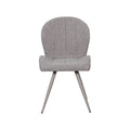Eetkamerstoel Sil - Mushroom - Boucle - Taupe Metalen Frame