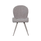 Eetkamerstoel Sil - Mushroom - Boucle - Taupe Metalen Frame