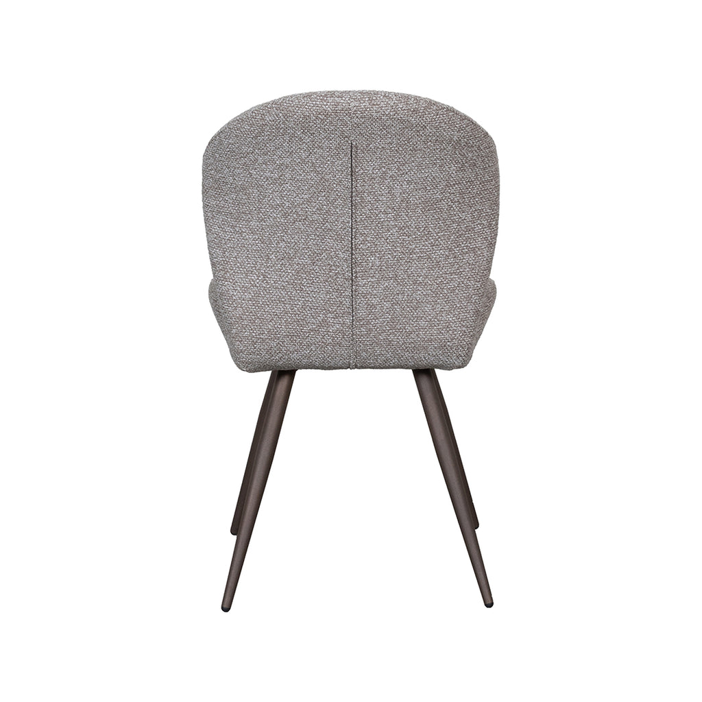 Eetkamerstoel Sil - Mushroom - Boucle - Brons Metalen Frame