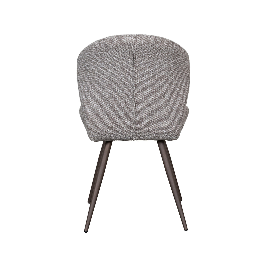 Eetkamerstoel Sil - Mushroom - Boucle - Brons Metalen Frame