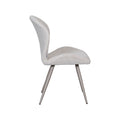 Eetkamerstoel Sil - Naturel - Boucle - Taupe Metalen Frame