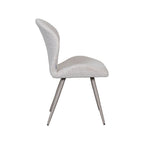 Eetkamerstoel Sil - Naturel - Boucle - Taupe Metalen Frame