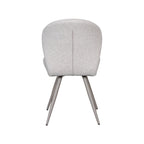 Eetkamerstoel Sil - Naturel - Boucle - Taupe Metalen Frame