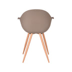 Eetkamerstoel Parma - Coffee - PP - Naturel Houtlook Frame