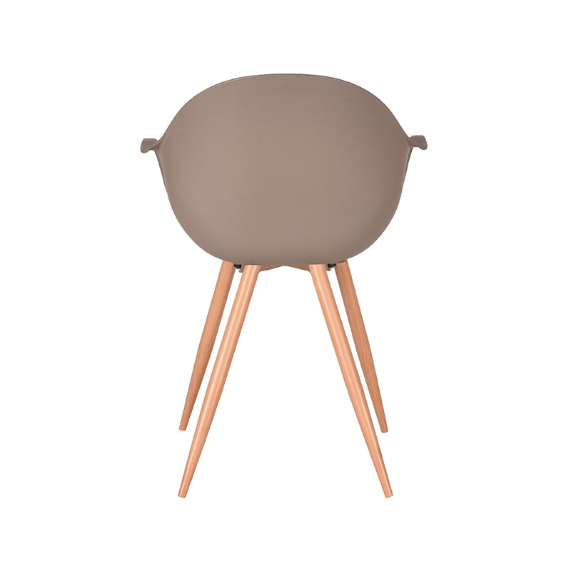 Eetkamerstoel Parma - Coffee - PP - Naturel Houtlook Frame