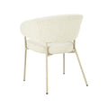 Eetkamerstoel Takumi - Naturel - Geweven - Beige Metale Frame