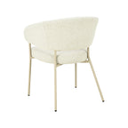 Eetkamerstoel Takumi - Naturel - Geweven - Beige Metale Frame