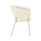 Eetkamerstoel Takumi - Naturel - Geweven - Beige Metale Frame