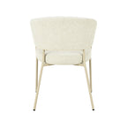 Eetkamerstoel Takumi - Naturel - Geweven - Beige Metale Frame