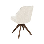Eetkamerstoel Yuto - Beige - Geweven - Walnoot Houten Frame