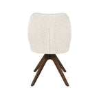 Eetkamerstoel Yuto - Beige - Geweven - Walnoot Houten Frame
