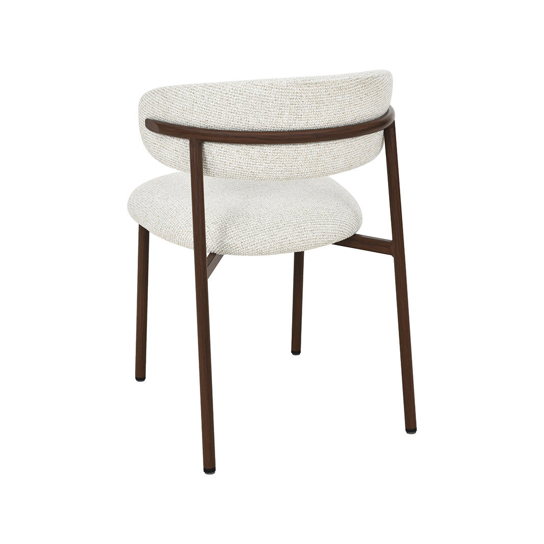 Eetkamerstoel Kaito - Naturel - Geweven - Walnoot Houten Frame