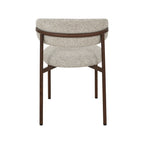 Eetkamerstoel Kaito - Beige - Geweven - Walnoot Houten Frame