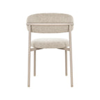 Eetkamerstoel Kaito - Beige - Geweven - Beige Metalen Frame