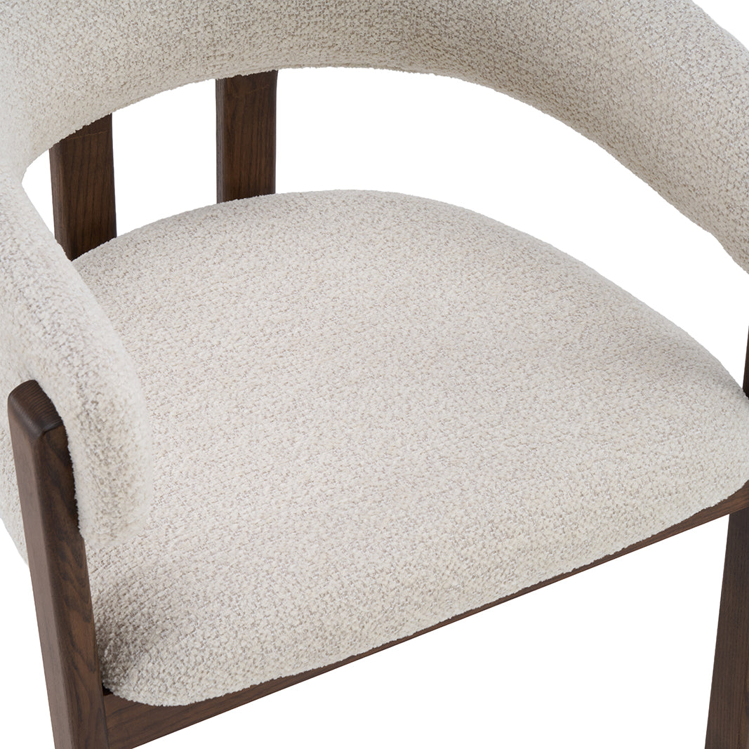 Eetkamerstoel Osaka - Naturel - Geweven - Walnoot Houten Frame