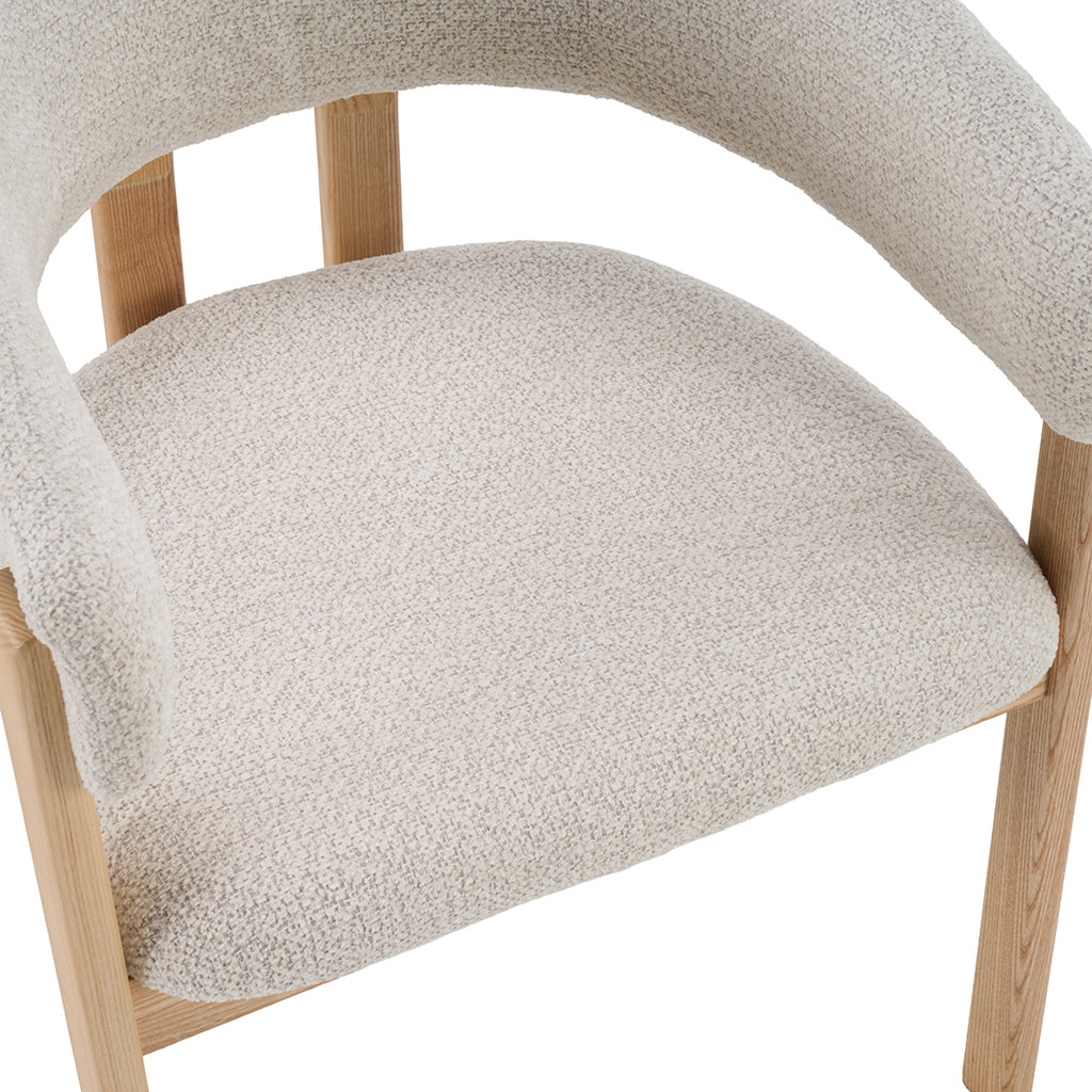 Eetkamerstoel Osaka - Naturel - Geweven - Naturel Houten Frame