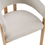 Eetkamerstoel Osaka - Naturel - Geweven - Naturel Houten Frame