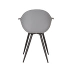 Eetkamerstoel Luca - Antraciet - PP - Zwart Metalen Frame
