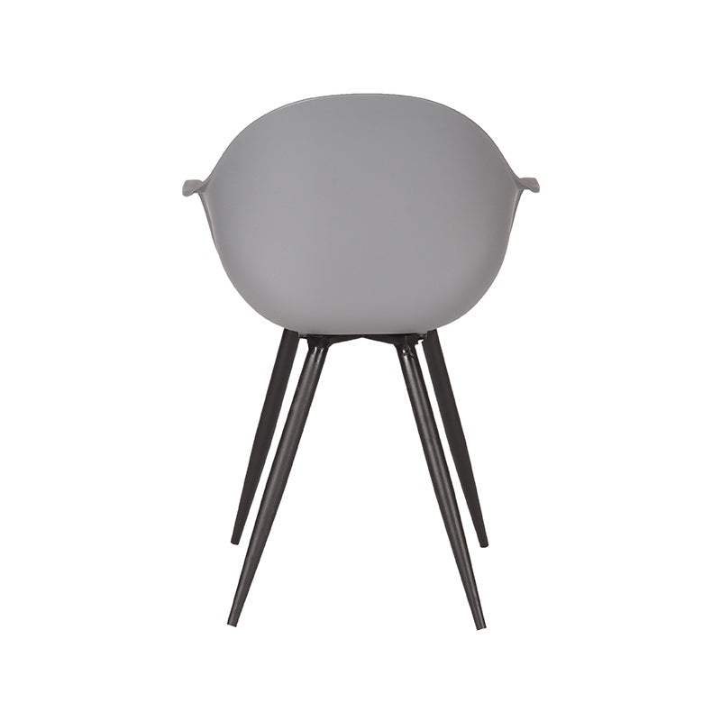 Eetkamerstoel Luca - Antraciet - PP - Zwart Metalen Frame