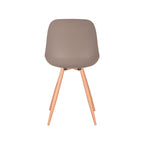 Eetkamerstoel Rimini - Coffee - PP - Naturel Houtlook Frame