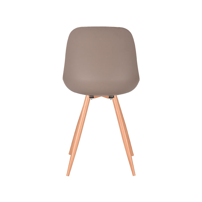 Eetkamerstoel Rimini - Coffee - PP - Naturel Houtlook Frame