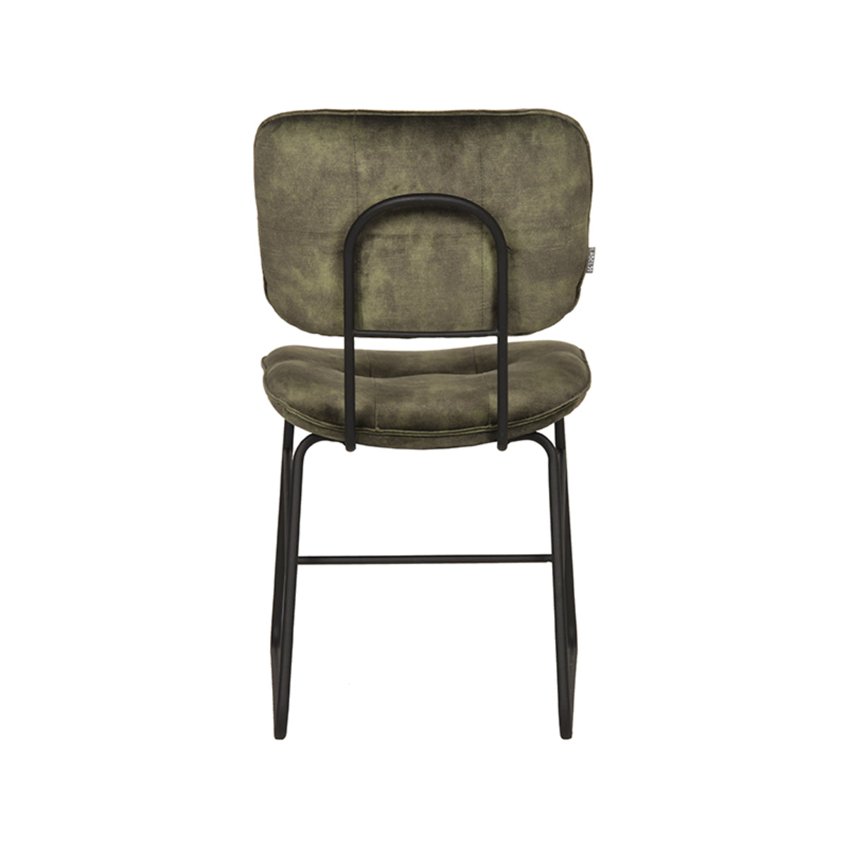 Eetkamerstoel Dez - Hunter - Velours - Zwart Metalen Frame