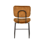 Eetkamerstoel Dez - Oker - Velours - Zwart Metalen Frame