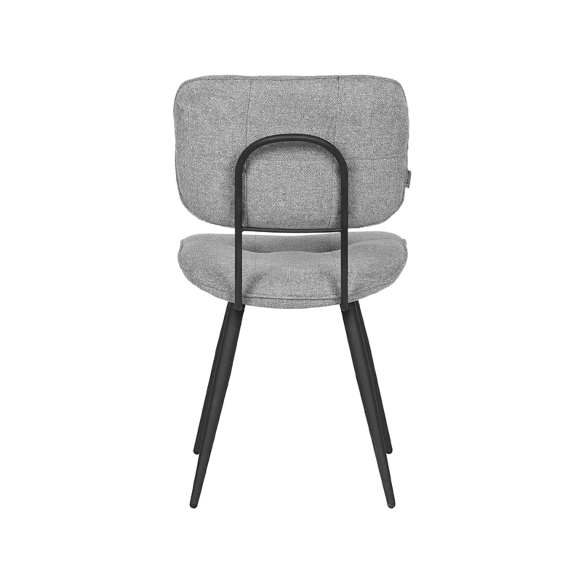 Eetkamerstoel Lux - Zinc - Weave - Zwart Metalen Frame