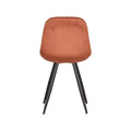 Eetkamerstoel Capri - Rust - Fluweel - Zwart Metalen Frame