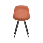 Eetkamerstoel Capri - Rust - Fluweel - Zwart Metalen Frame