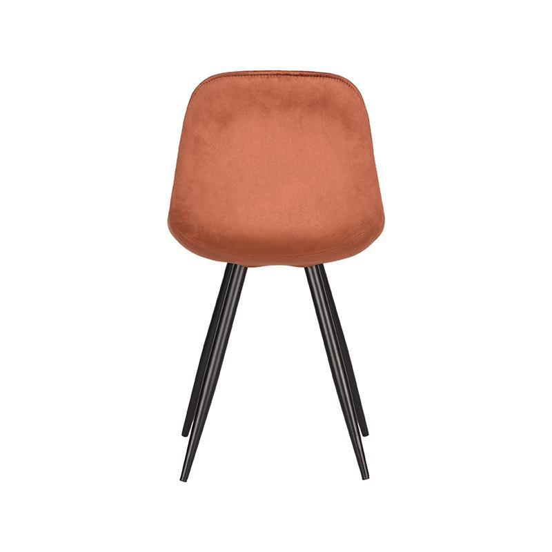 Eetkamerstoel Capri - Rust - Fluweel - Zwart Metalen Frame