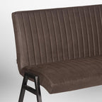 Eetkamerbank Matz - Antraciet - Microvezel - 145 cm