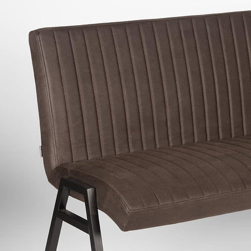 Eetkamerbank Matz - Antraciet - Microvezel - 145 cm