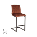 Barkruk Milo - Rust - Velours - Laag