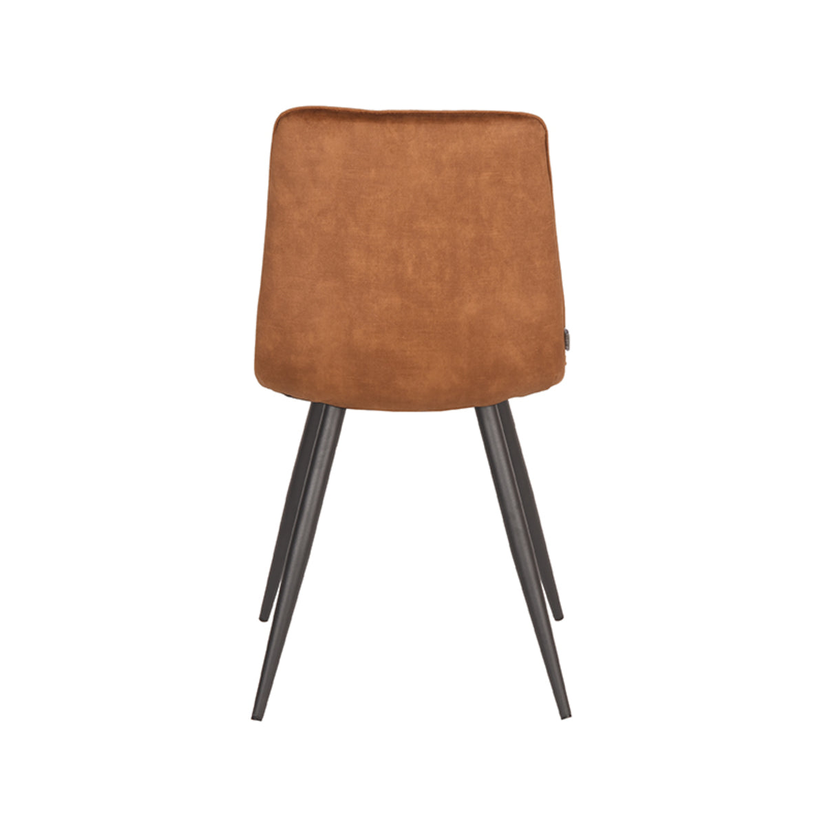 Eetkamerstoel Jelt - Oker - Velvet - Zwart Metalen Frame