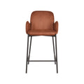 Barkruk Jari - Cognac - Microvezel - Laag