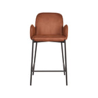 Barkruk Jari - Cognac - Microvezel - Laag