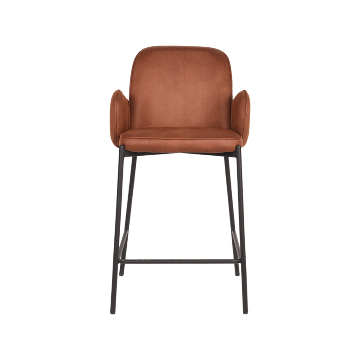 Barkruk Jari - Cognac - Microvezel - Laag