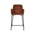 Barkruk Jari - Rust - Velours - Laag