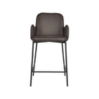 Barkruk Jari - Antraciet - Microvezel - Laag