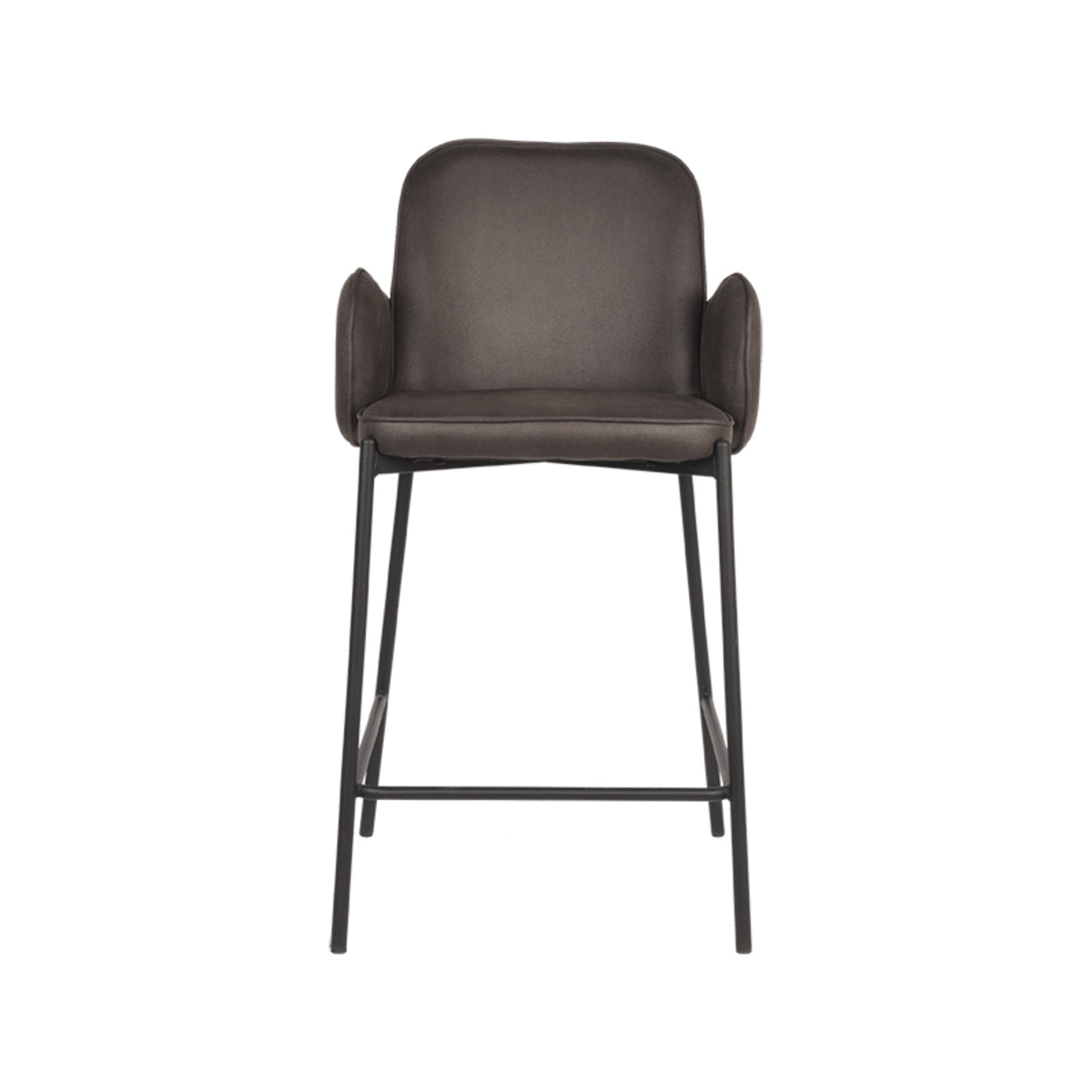 Barkruk Jari - Antraciet - Microvezel - Laag