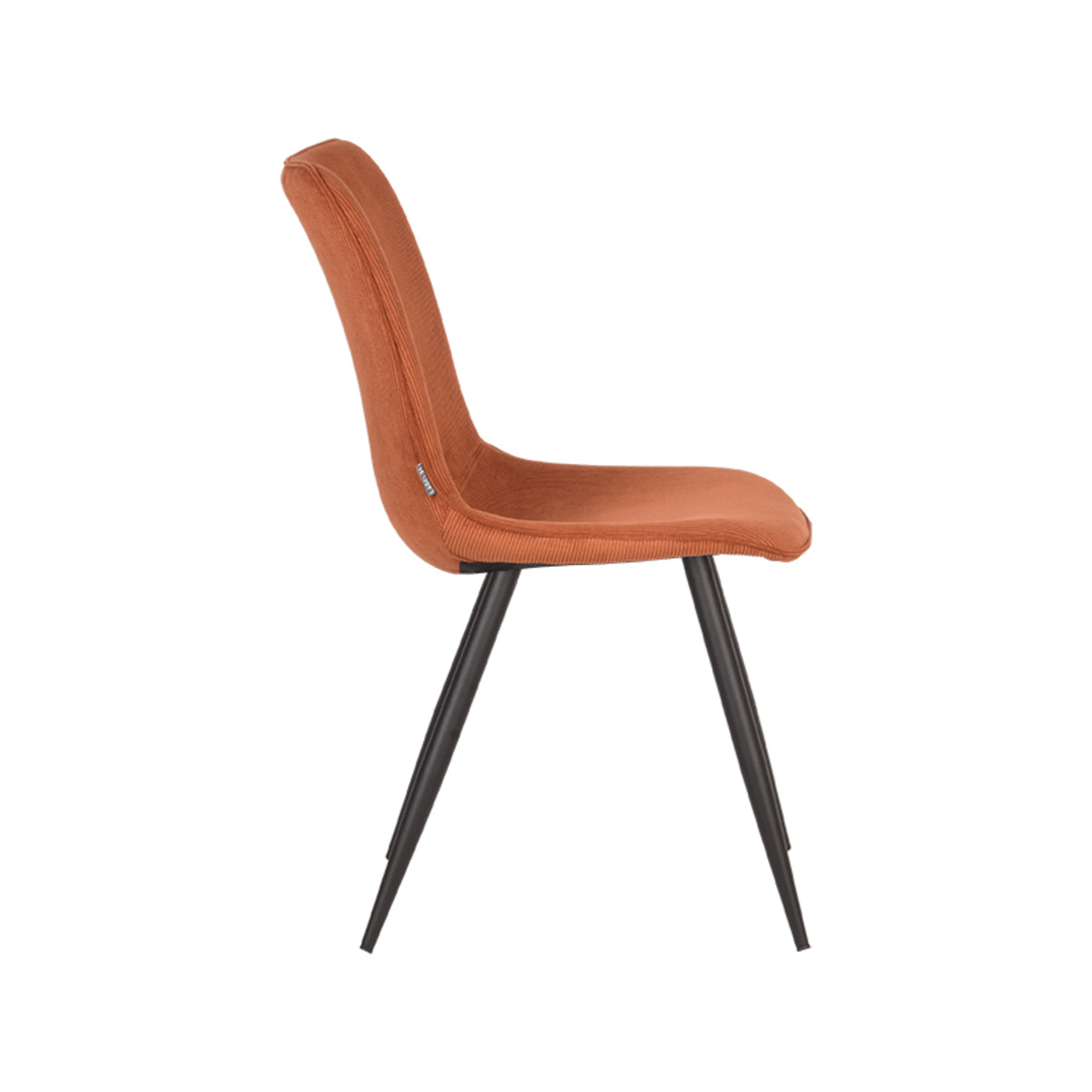 Eetkamerstoel Jort - Rust - Ribcord - Zwart Metalen Frame