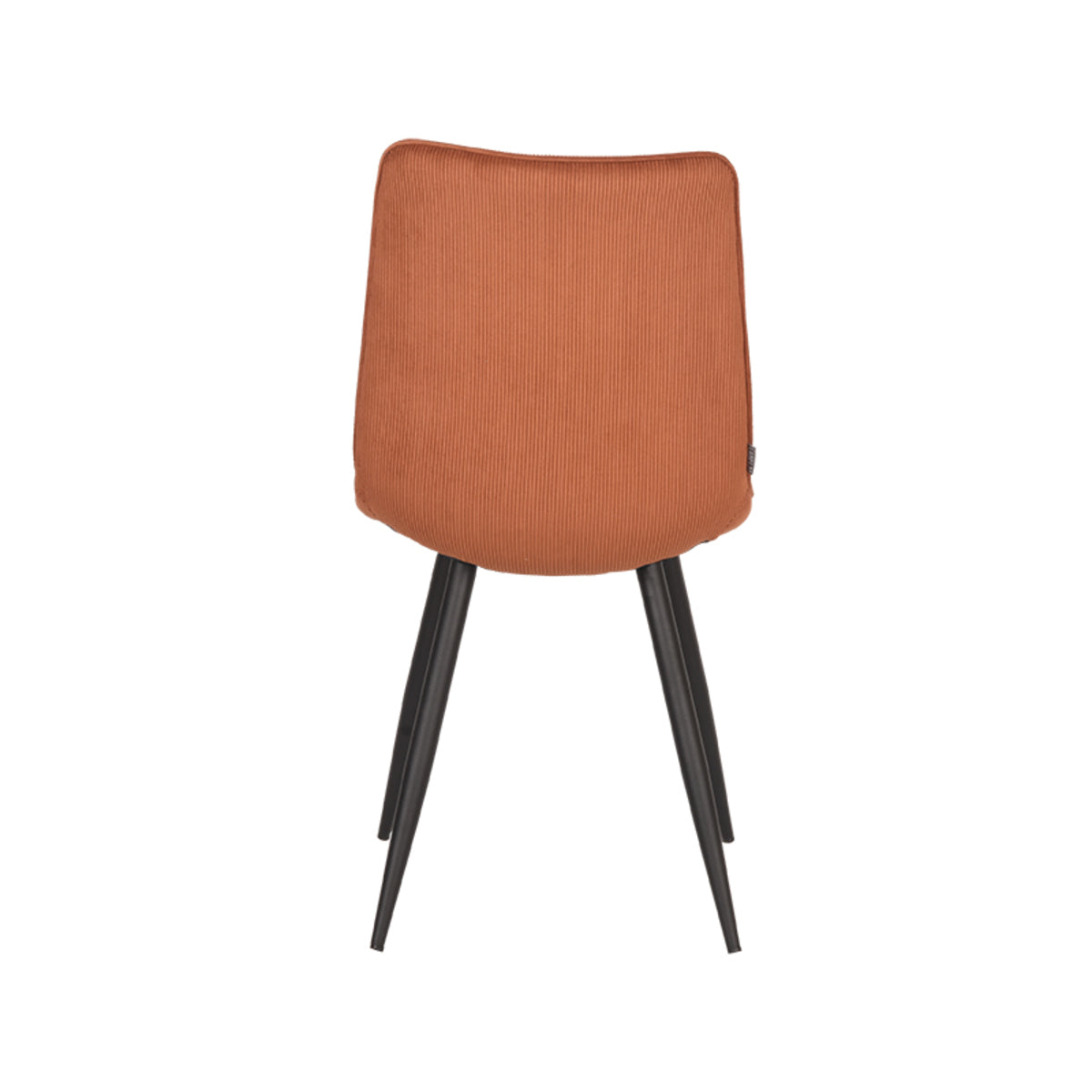 Eetkamerstoel Jort - Rust - Ribcord - Zwart Metalen Frame