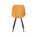 Eetkamerstoel Capri - Oker - Fluweel - Zwart Metalen Frame