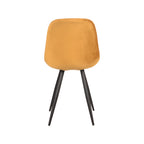 Eetkamerstoel Capri - Oker - Fluweel - Zwart Metalen Frame